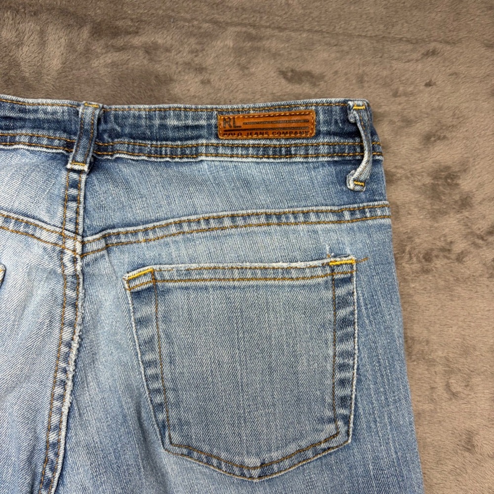 Vintage Polo Jeans Co Ralph Lauren Jeans Womens 30 Light Blue Stretch Kelly Boot - Picture 4 of 9
